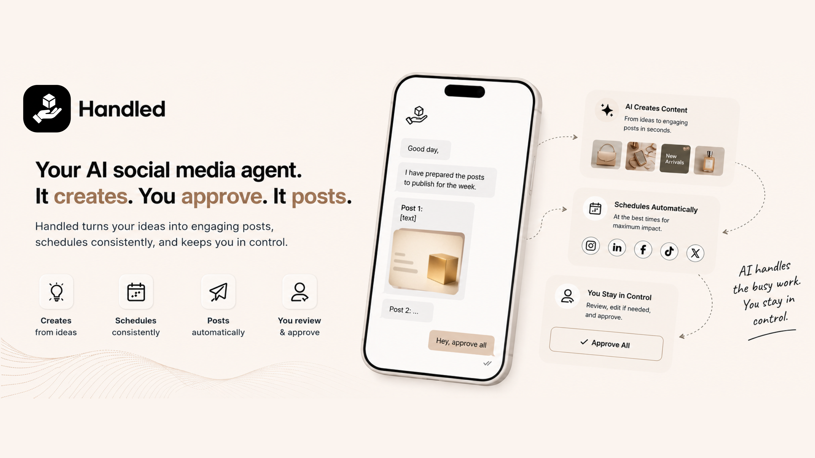 Handled marketing material